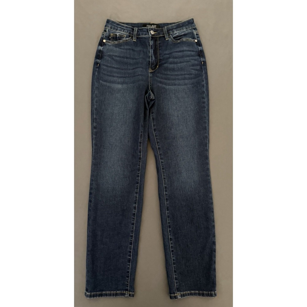 Judy Blue Jeans Women's Sz 5/27 Dark Wash High Rise Boyfriend Fit Stretchy Denim